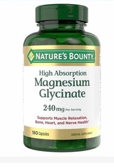 Nature’s Bounty Magnesium Glycinate 240 mg Capsules 180 – Muscle, Bone, Heart