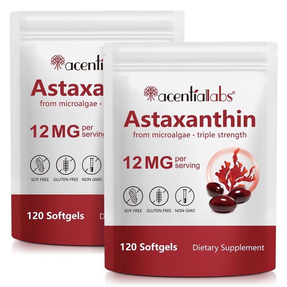 ZUZOKKAHA Astaxanthin Supplements 12mg – 120 Softgels | Premium Natural Antio…