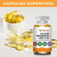 10-120pcs Zinc Calcium Magnesium & Vitamin D3 Capsules Complex Supplement Pills