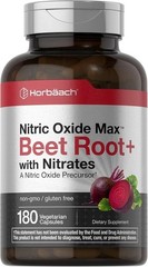 Nitric Oxide Beet Root Capsules | With Nitrates | 180 Count | by Horbaach*/