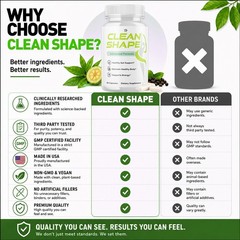 (2 Pack) Clean Shape Advanced Weight Management Support Supplement 120 Capsules