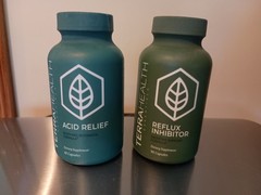 TerraHealth Essentials Acid Relief and Reflux Inhibitor Capsules Set of 2 New