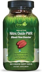 Pro-Active Nitric Oxide PWR Blood-Flow Booster 60 Softgels Each (Pack of 3)