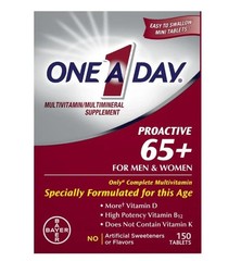 One a Day Proactive 65+, Mens & Womens Multivitamin, Supplement with Vitamin A,
