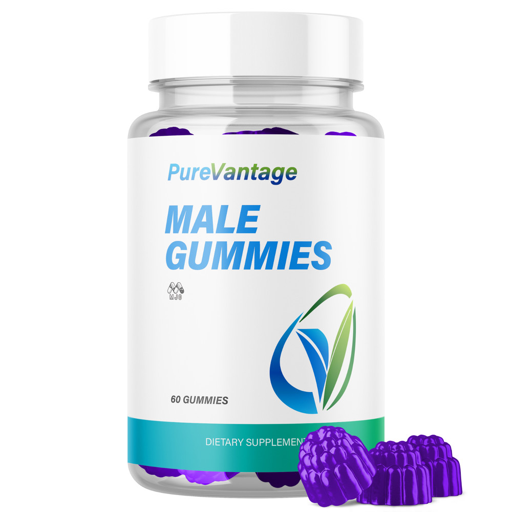 (1 Pack) Pure Vantage Male Gummys Advanced Male Health Support 60 Gummies