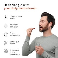 HK Vitals Multivitamin Probiotics Tablets Gut Immune Support 60 Ct