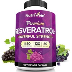 Pure Trans Resveratrol 1450mg Premium Supplements Capsules 120 Count