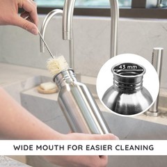 Bambaw Stainless Steel Water Bottles 32 oz, Non-insulated 32 Silver
