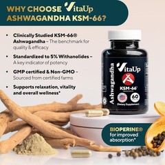 Ashwagandha KSM-66 – USA Made Ashwagandha Supplements with Bioperine – Ashwagand