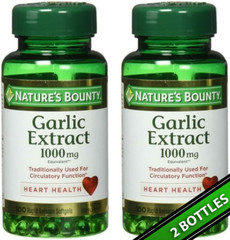 2 Bottles Odorless Garlic Extract 1000mg 200 (2×100) Softgels Heart Health Fresh