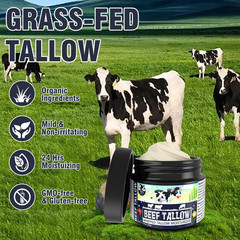 Beef Tallow Face Moisturiser – 100% Grass Fed Beef Tallow for Skin Care – Natura
