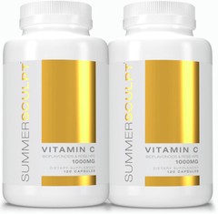 VITAMIN C 1000MG ROSE HIPS CITRUS BIOFLAVONOIDS IMMUNE SUPPORT 2 BOTTLES