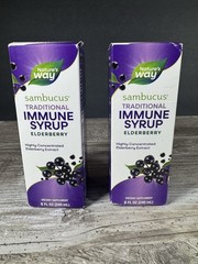 Nature’s Way Sambucus Traditional Immune Syrup Elderberry 8fl oz x 2, LOT of 2