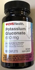 CVS Potassium Gluconate 650mg 100 Caplets expires 08/2026 Dietary Supplement