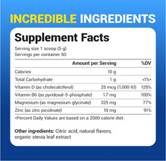 Dr. Berg Magnesium Glycinate Powder, Raspberry Lemon, 50 Servings