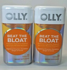 2 PACK Womens OLLY Beat The Bloat Capsules Digestive Support Enzymes Supplement