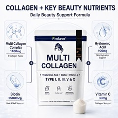 2pack Multi Collagen Peptides Powder Hydrolyzed Type I II III V X Hair Skin Nail