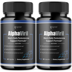 (2 Pack) Alpha Viril Advanced Male Pills AlphaViril Formula Supplement 120 Caps