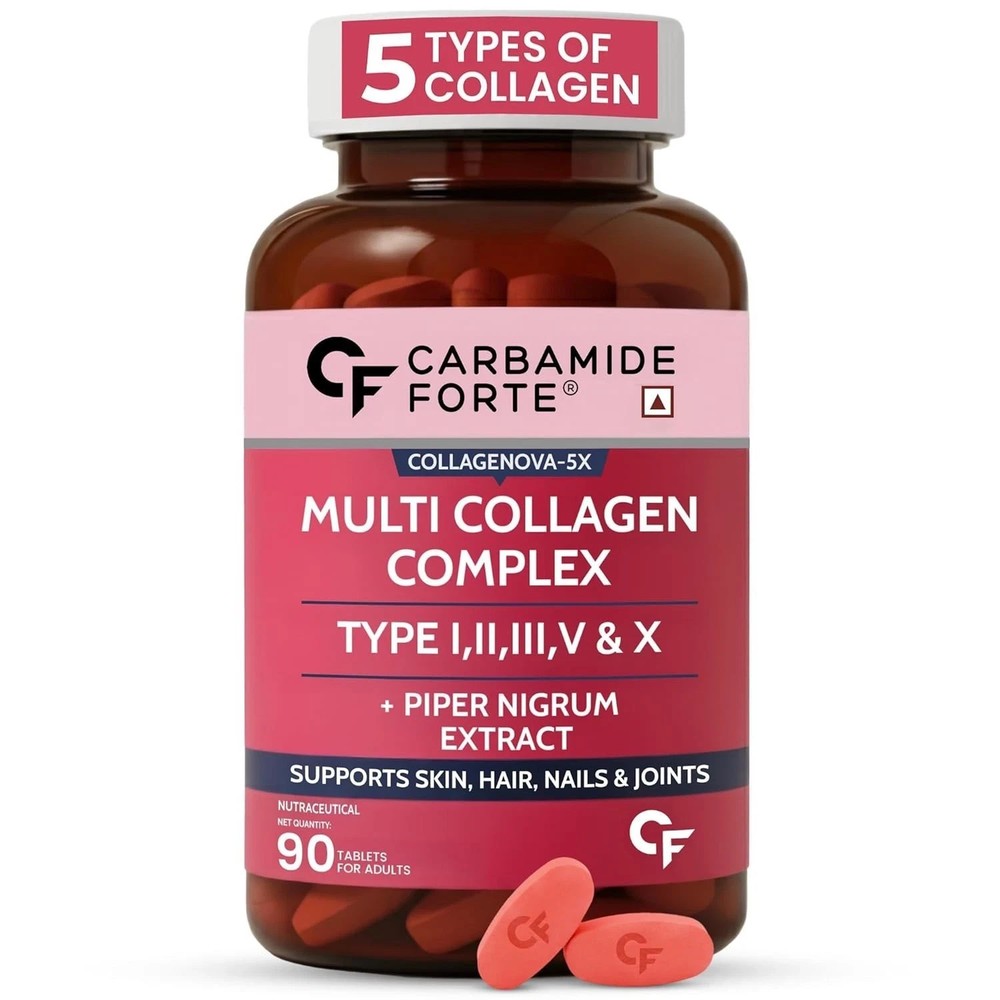 Carbamide Forte Collagen 90 tabs Skin Glow & Hair Support Pure Herbal Exp 2028