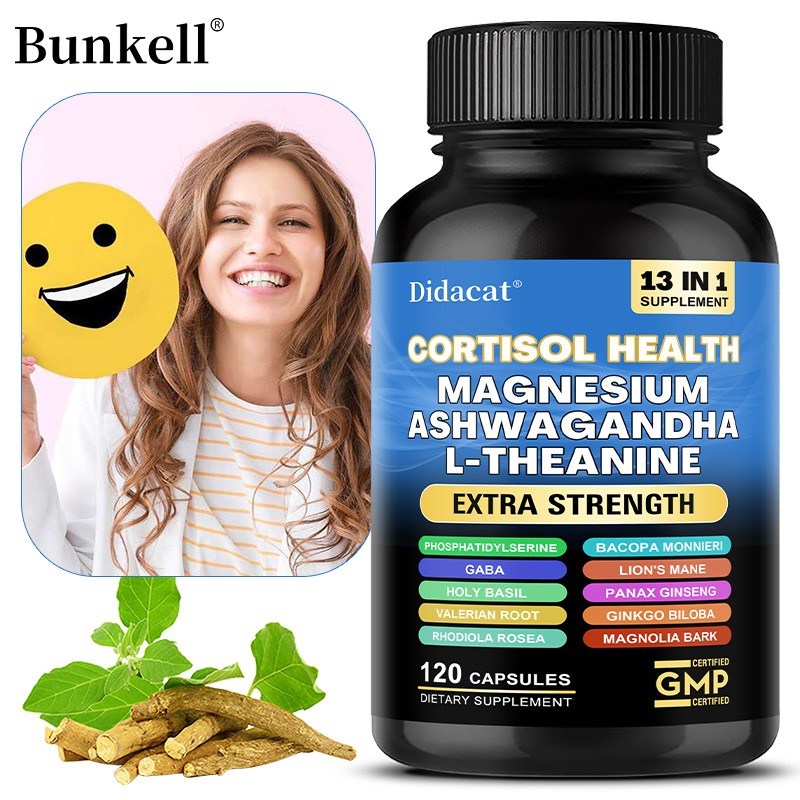 Brain Support Supplement – Ashwagandha, L-Theanine & Magnesium, 120 Capsules