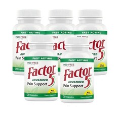 5pack Med Free of Living Factor 5 Organic Joint & Muscle Supports Complex 120