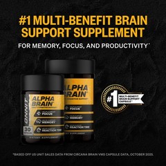 ONNIT Alpha Brain Nootropic Brain Supplement for Focus, Memory, Mental Clarit…