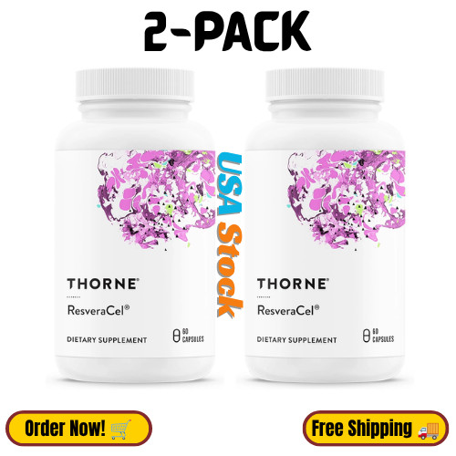 2 Pack THORNE – Resveracel – Nicotinamide Riboside with Quercetin Phytosome