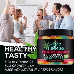 Natural Gummies-Premium Fresh Gummy Bears-Relax, Sleep, Rest, Stress-Made In USA