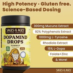 DopaMind Gummies L-Tyrosine 1000mg – Dopamine & Focus Support Exp 09/2027
