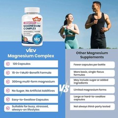 VEV DeepCalm 15 in 1 Magnesium Glycinate & Citrate Complex Capsules /