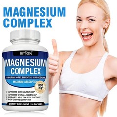 Magnesium Glycinate 8-in-1 1000mg Complex – High Strength Magnesium 90 Capsules