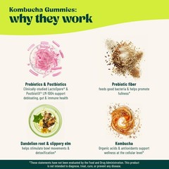 – Probiotic Kombucha Gummy – Prebiotics, Probiotics, Postbiotics, Fiber Suppl…