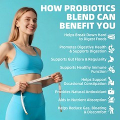 6-in-1 Probiotics Softgels Digestive Enzyme Blend – Gut Health Support 120 Caps