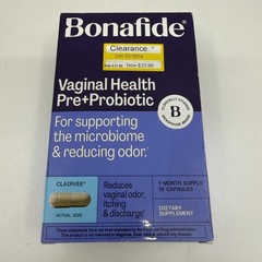 Bonafide Vaginal Health Pre + Probiotic Relief from Odor, Itching, & Discharge