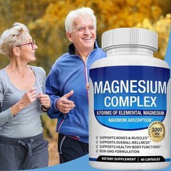 Magnesium Supplement 1000mg Complex, Supports Muscle 90 & Energy – Bone Capsules