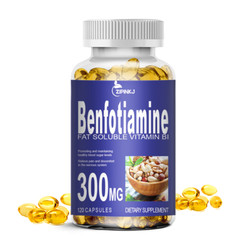 Benfotiamine 300mg Vegan Capsules Blood Sugar, Digestion, Antioxidant NON GMO