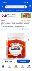 Probiotic + Prebiotic Dietary Supplement for Adults, Peach 30 Gummies.
