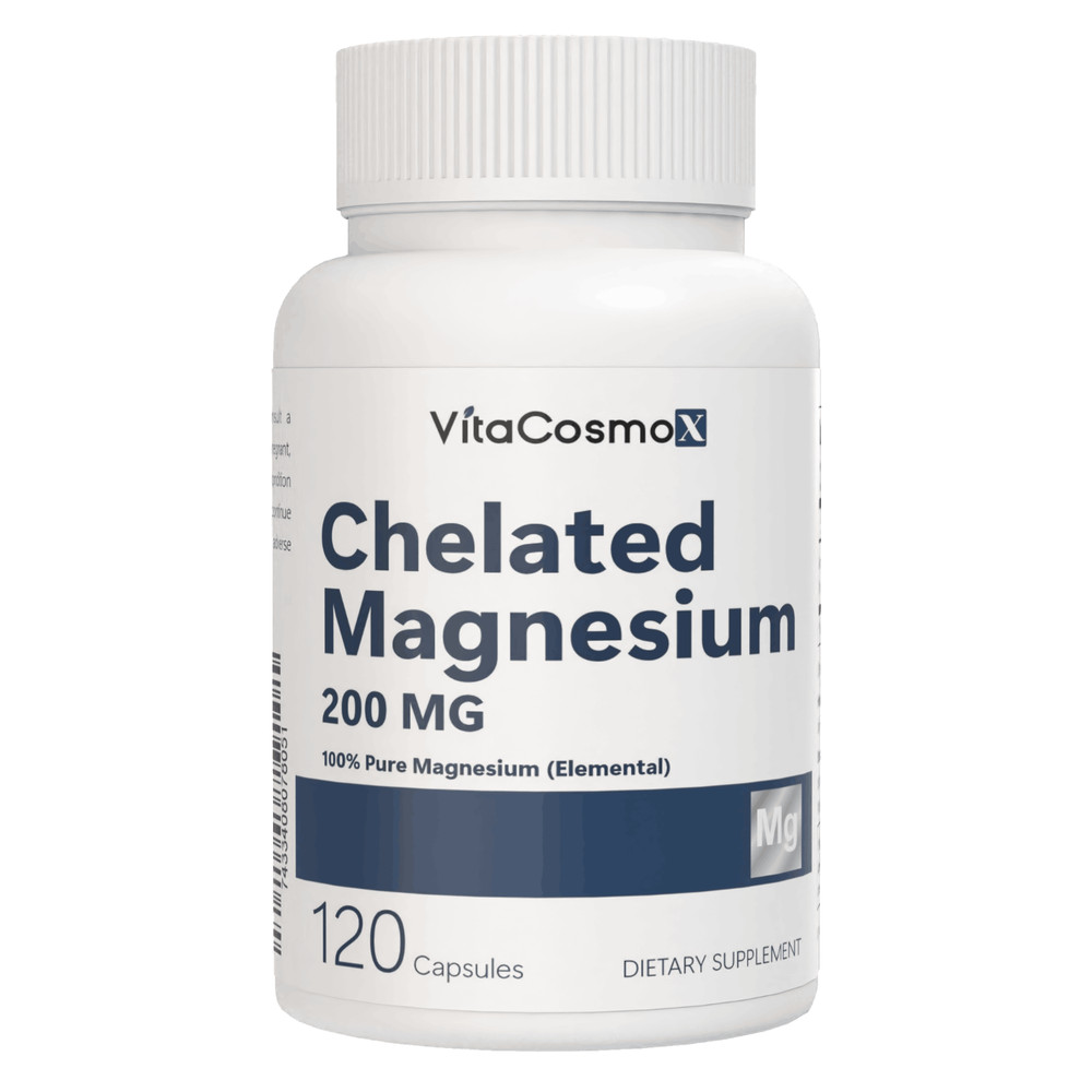 Vitamatic Magnesium Bisglycinate 500mg – 120 Vegetarian Capsules