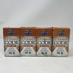 4 ~ Garden of Life Vitamin Code RAW Iron ~ 120 Capsules ~ 10/2025