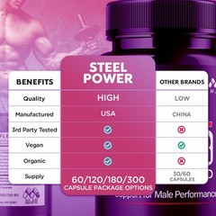 (1 Pack) Steel Power Advanced Male Health Support Supplement SteelPower 60 Caps
