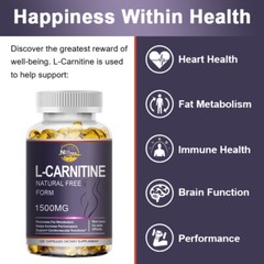 ACETYL L-CARNITINE 240Capsules Nervous System Health Antioxidant Support 1500mg