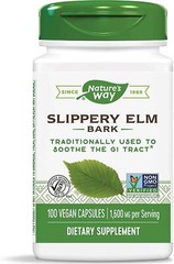 Slippery Elm Bark 1600 Mg Extra Strength Soothing Emollient Effect, 100 Capsules