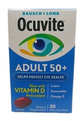 Ocuvite ~Eye Vitamin Supplement ~Adult 50+ ~30 Count Softgels ~Exp. 10/27