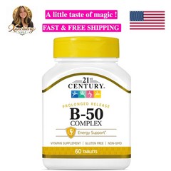 Laboratory Tested B 50 Complex Tablets, Unflavored – 60 Count for Vitality