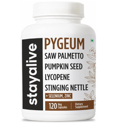 Pygeum Africanum Supplement, 7-in-1 Extract 120 Count (Pack of 1)