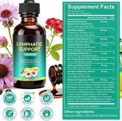 Lymphatic Drainage Drops Liposomal Immune Cleanse Support / Drenaje Linfatico