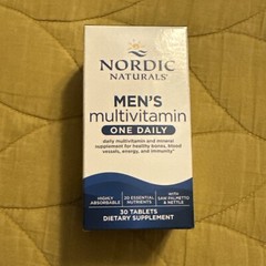 Nordic Naturals Men’s Multivitamin One Daily, Unflavored 30 Tablets Exp 4/2025