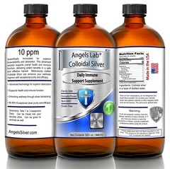 Colloidal Silver 32 oz 10ppm Glass Angels Lab