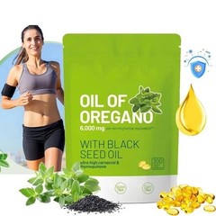 Oil of Oregano 300 Softgels with Black Seed Oil – 6000mg Oregano Oil NEW