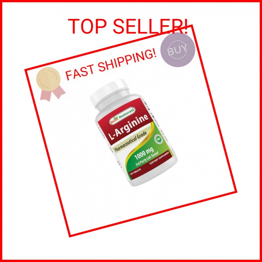 (New Improved Formula) Best Naturals L-Arginine 1000 mg 120 Tablets – Pharmaceut